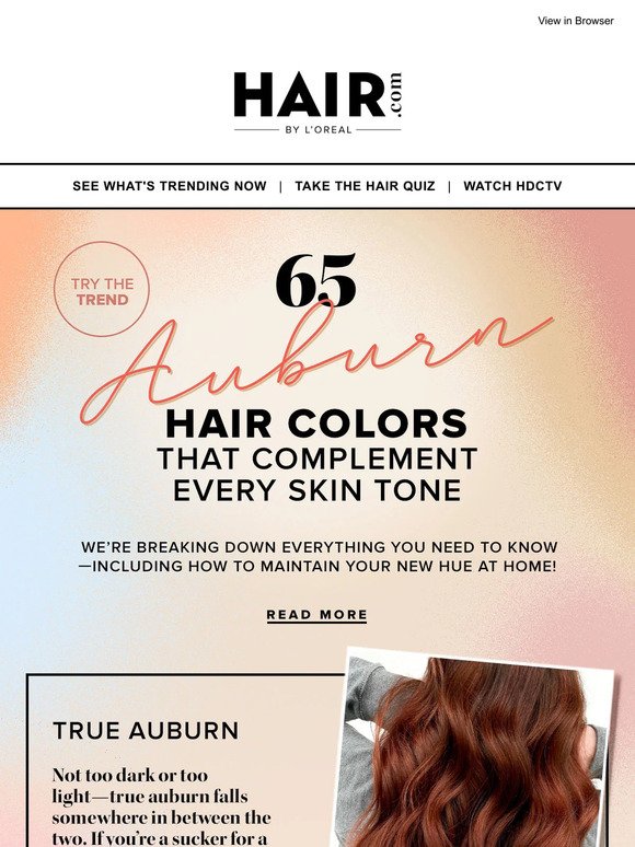 Auburn Hair Colors for Every Skin Tone🧡