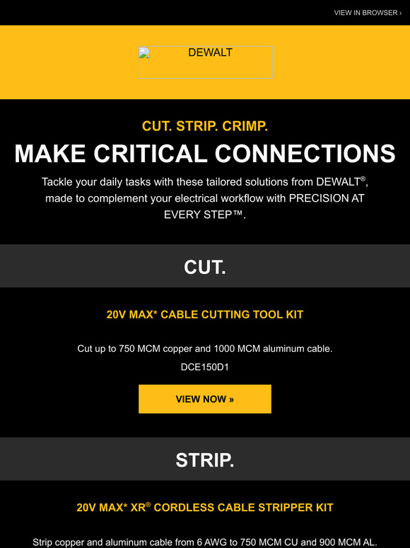 Dewalt Discover the complete DEWALT® lineup of tools for electrical