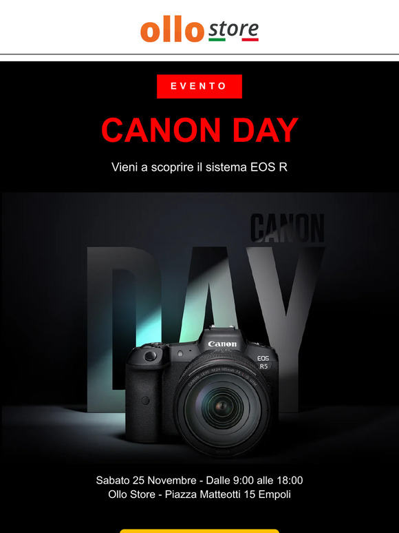 Canon Day in Negozio - Sabato 25 Novembre