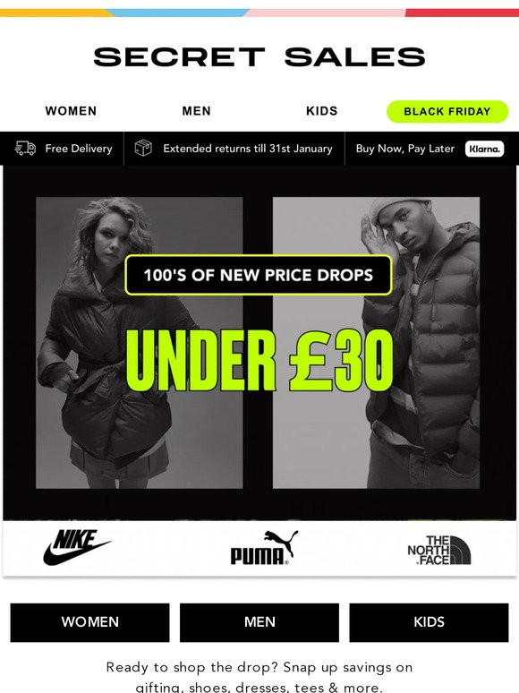 Everything UNDER £30! Nike, Sosandar, PUMA, Calvin Klein, Enzo...