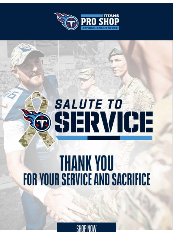 Titans Solute to Service - Shop the Collection! 🏈