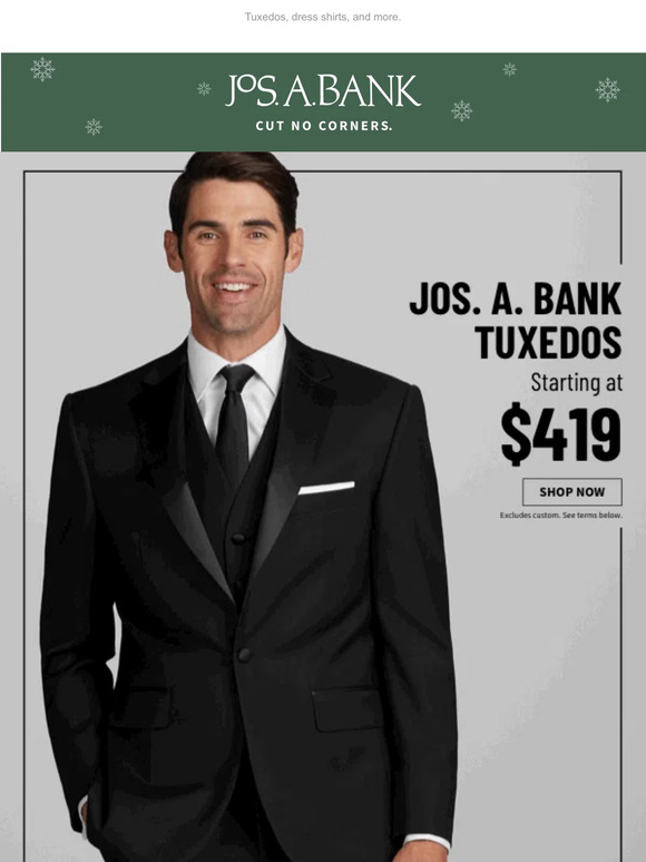 JoS A. Bank Everything you need for your wedding day. Milled