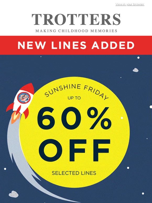 New Lines at 60% OFF! ☀️
