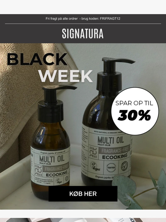 Spar 20-30% på de største mærker 🖤