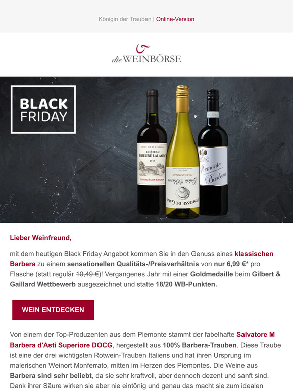 Königin der Trauben - Black Friday Angebot