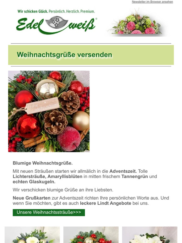 Weihnachtsgrüße versenden