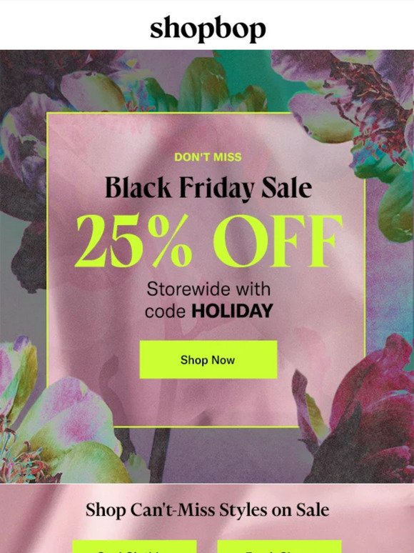 Black Friday Sale: 25% off