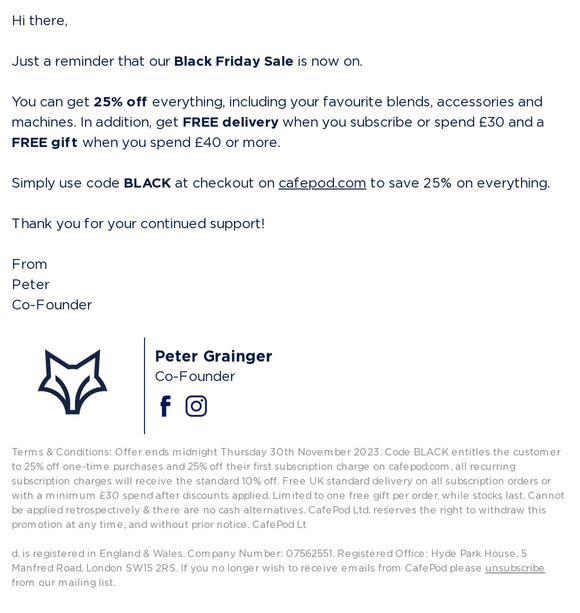 Your Black Friday reminder 🖤