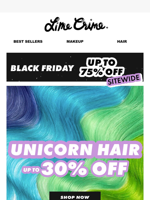 UNICORN HAIR: UP TO 30% OFF 🦄
