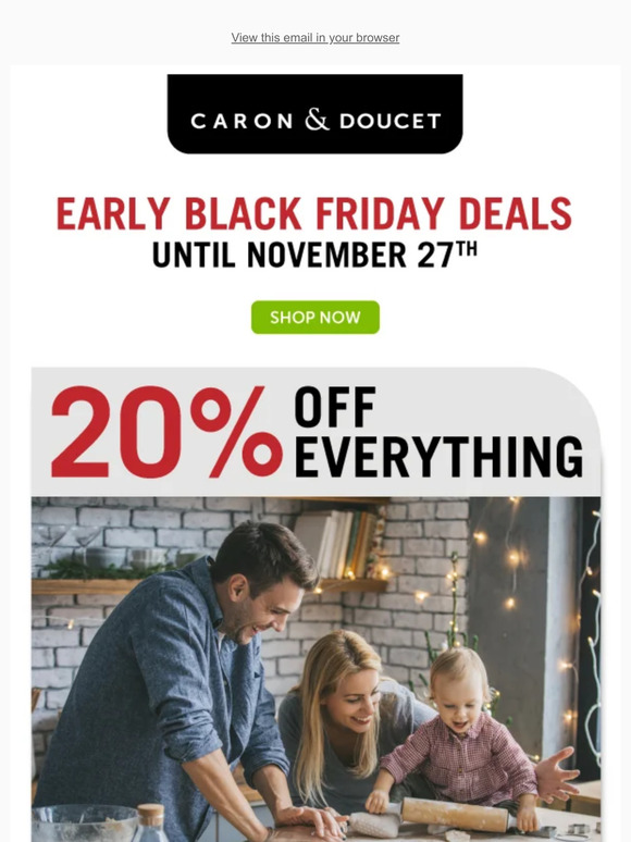 Black Friday Sale: 20% Off Everything