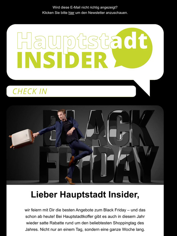 HAUPTSTADT INSIDER: Rabatt-Upgrade Black Friday 🤩
