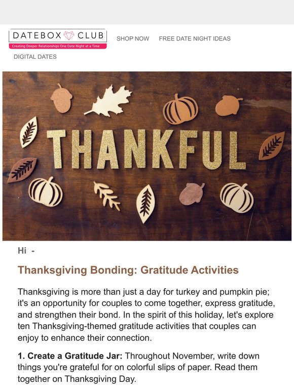 🍁 Thanksgiving Bonding: Gratitude Activities
