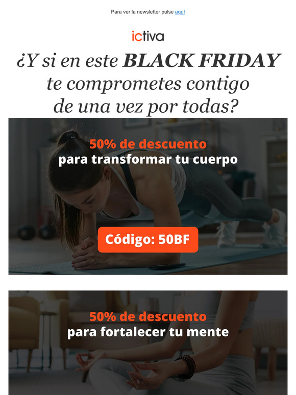 Black Friday: ¡Gym a mitad de precio!