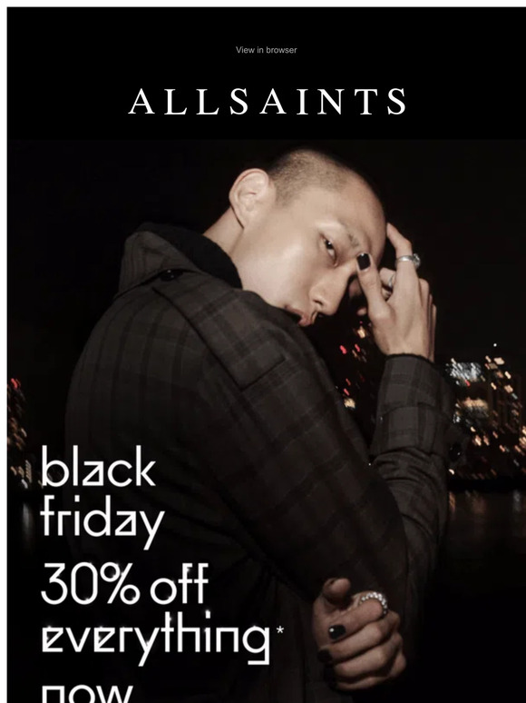 Black Friday: 30% off ALL outerwear