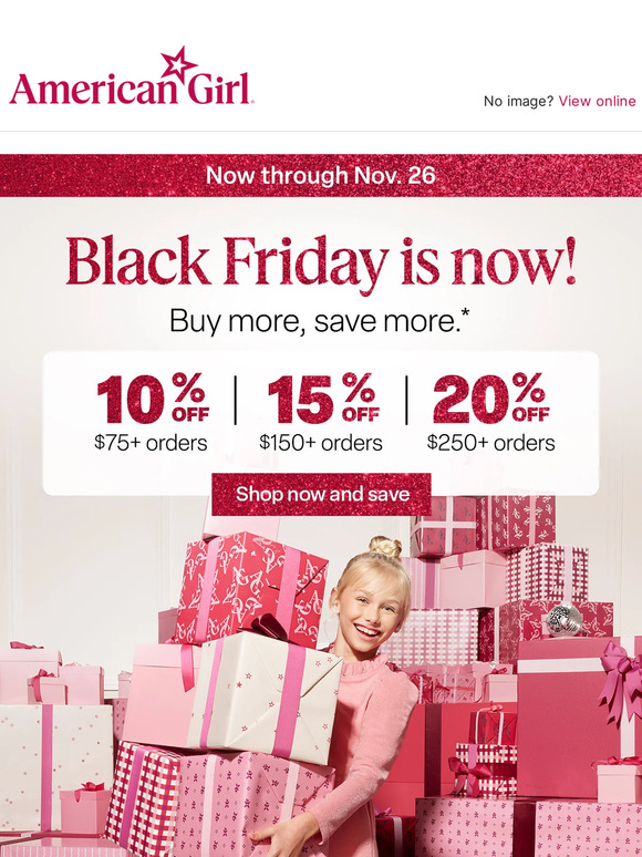 american girl black friday