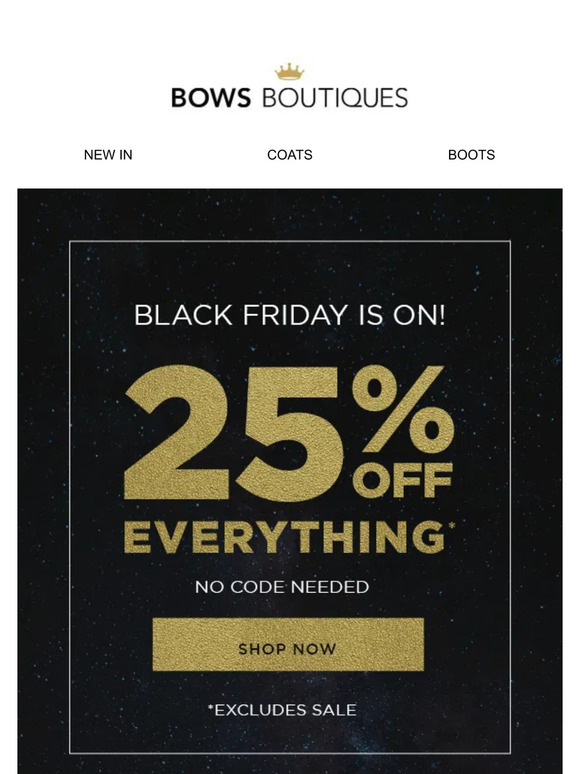 Black Friday! 25% OFF EVERYTHING! ⚡️