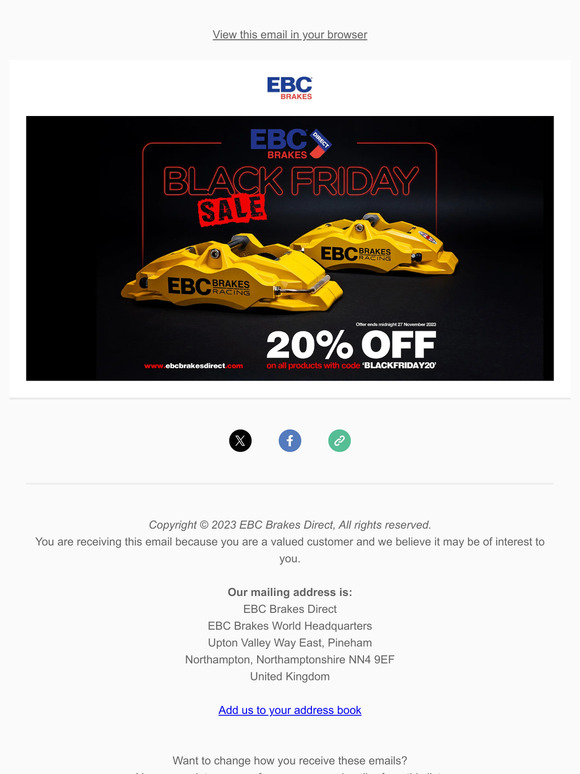 EBC Brakes Direct Black Friday Offer!