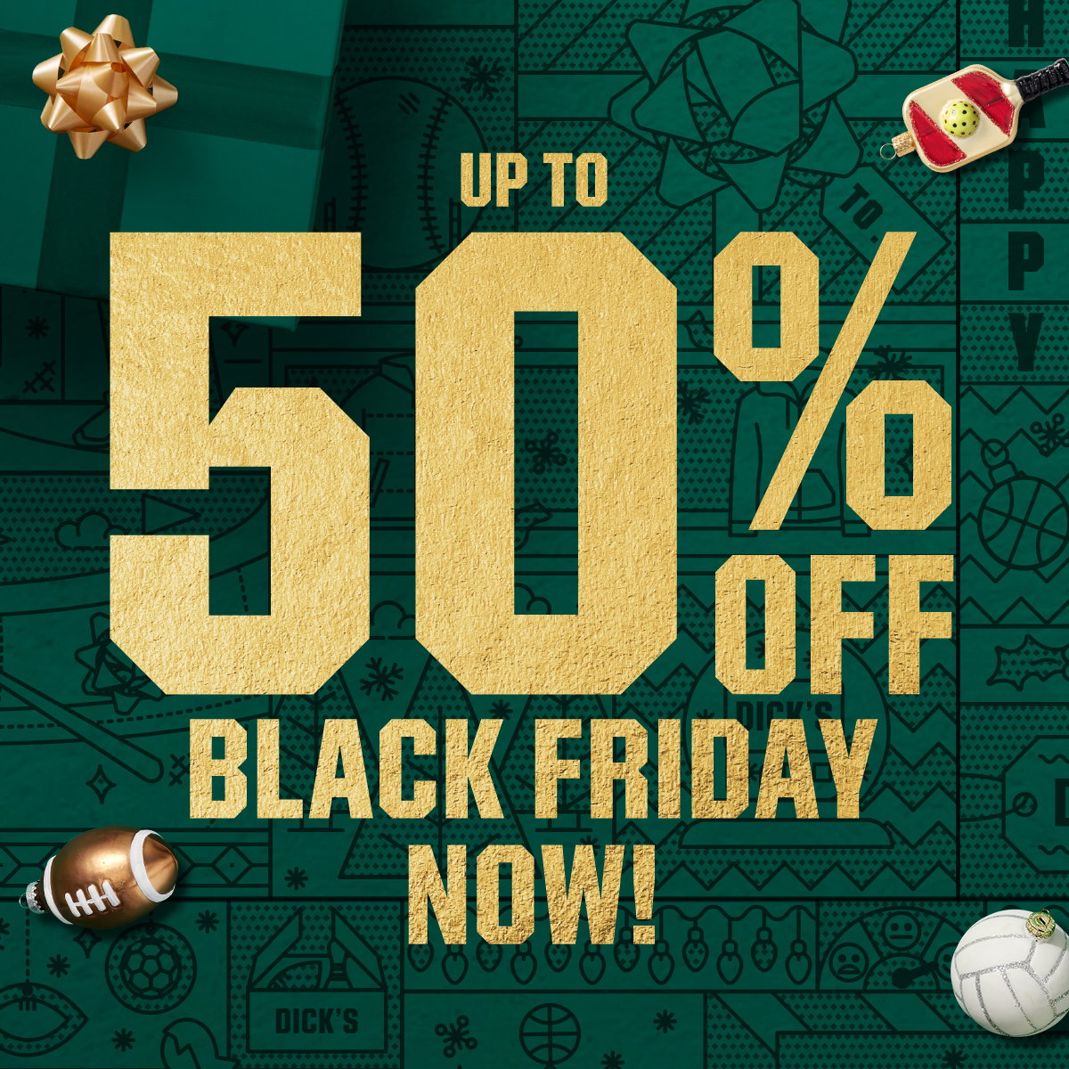 Up to 50% off black Friday now.