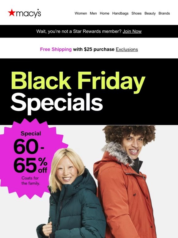 Special 60-65% off winter coats is here! *cue gasp*