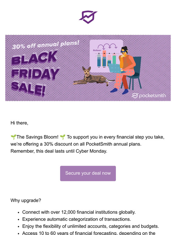 Special Savings Inside: 30% off PocketSmith Annual Plans 🖤