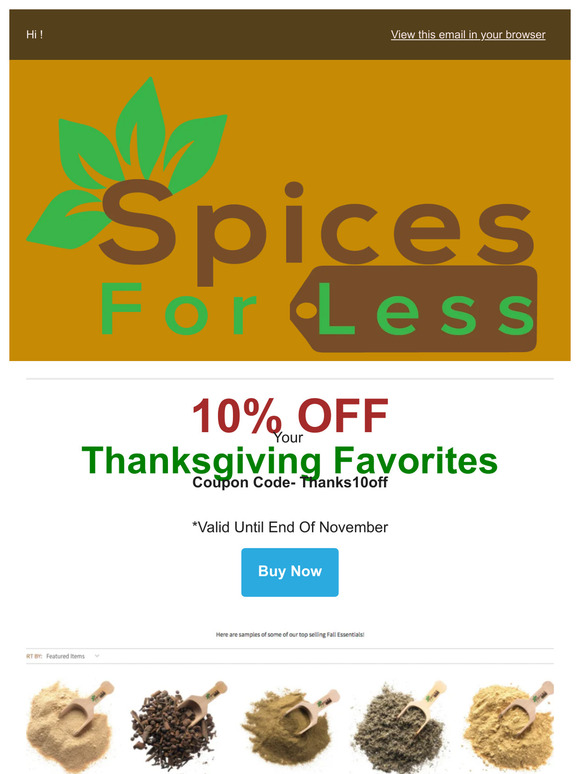 10% Off Your THANKSGIVING Favorites! 🍁🍂