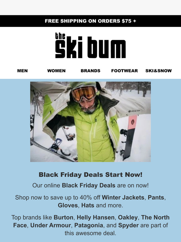 Black Friday Deals Start Now! ⛷️🏂