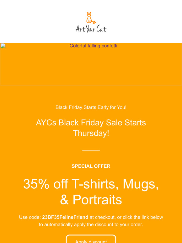 Art Your Cat Friend, Get Ready for Art Your Cat's Black Friday Bonanza