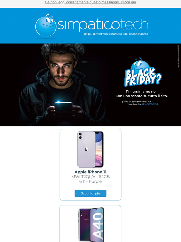 Black Friday - 10€ di sconto per te!