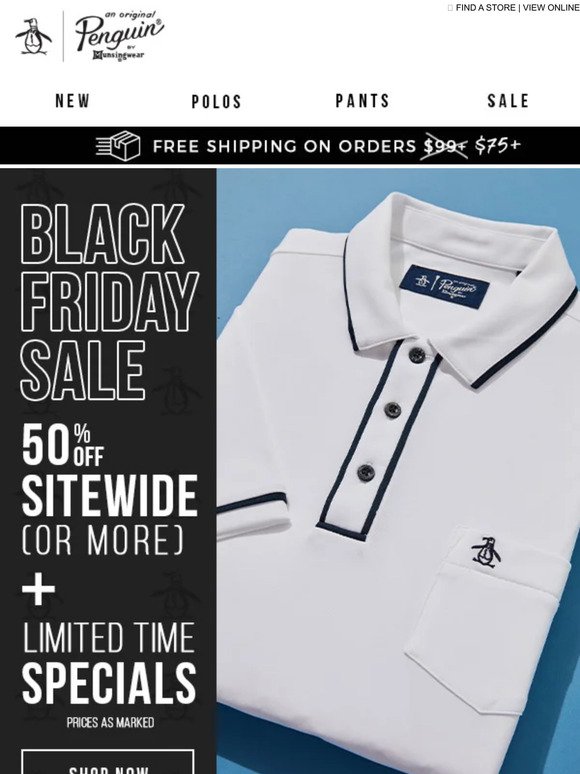ATTN: 50% Off Your Favorite Polo