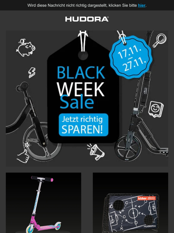 Black Week bei HUDORA 🖤