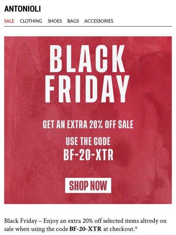 Black Friday – Don't miss out