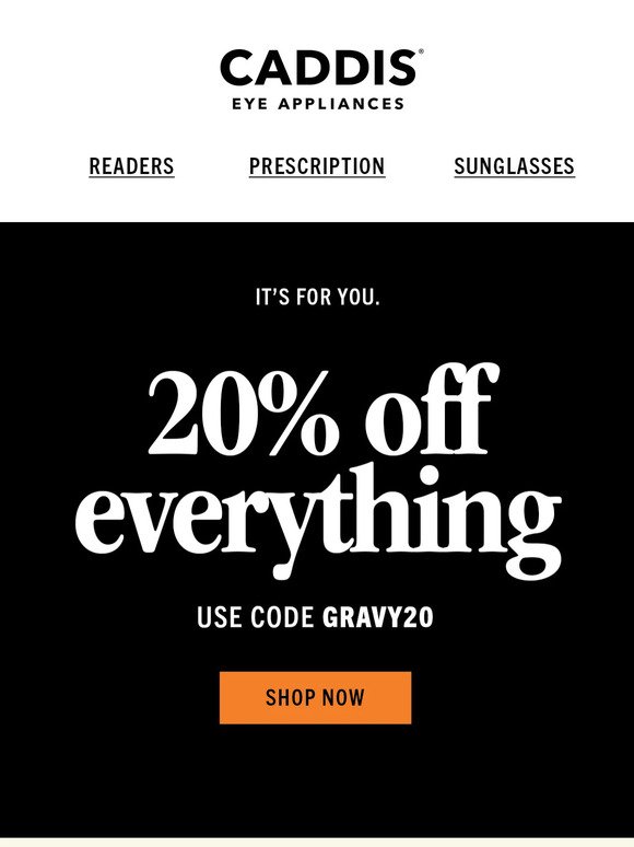 20% off is calling