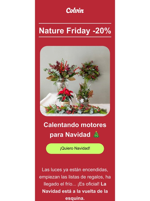 Adelántate a la Navidad con -20% en el Nature Friday 🎄💥