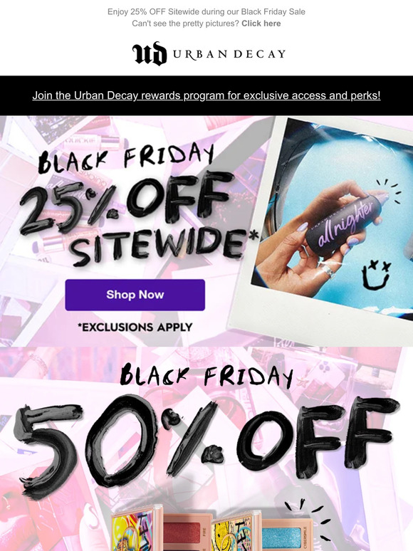 Urban Decay Black Friday Deal 50 Off Naked Smiley Mini Palettes