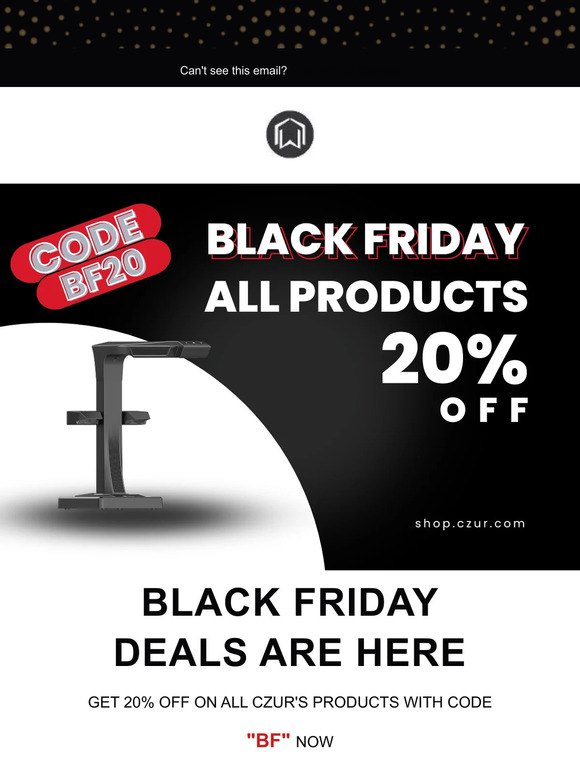 CZUR's Black Friday Sale – 20% off everything!