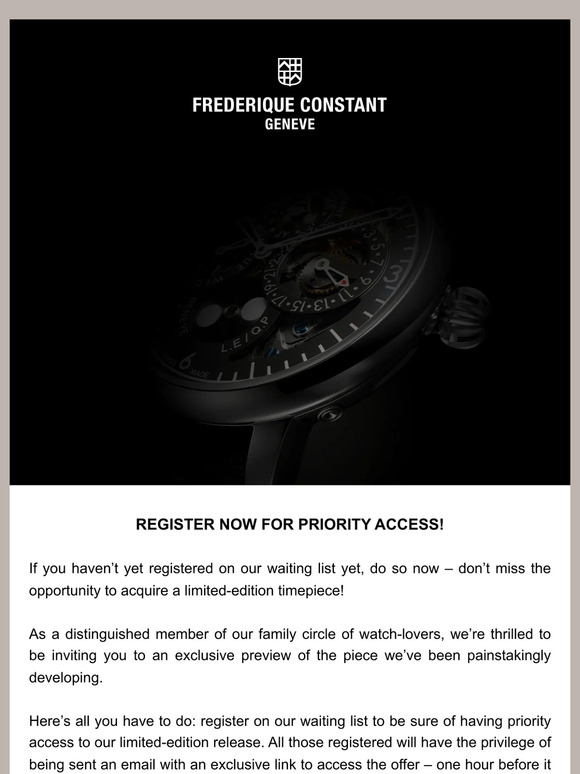 New collab with Frederique Constant