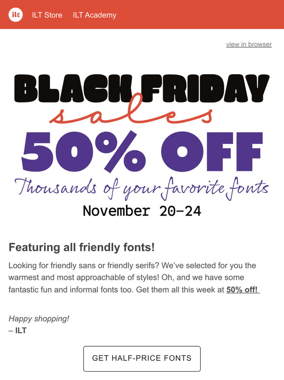 ⚫️ Black Friday friendly Sans and Serifs!