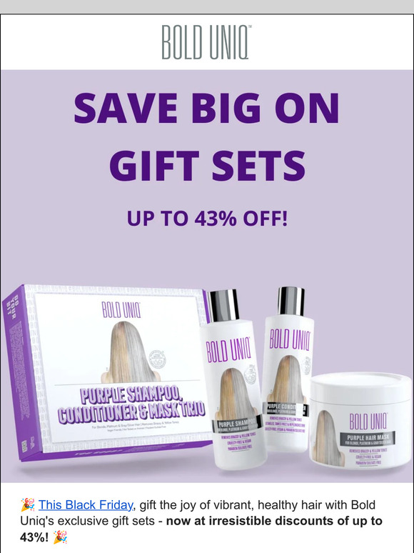 🌟 Black Friday Spectacular - Up to 43% Off on Bold Uniq Gift Sets! 🌟