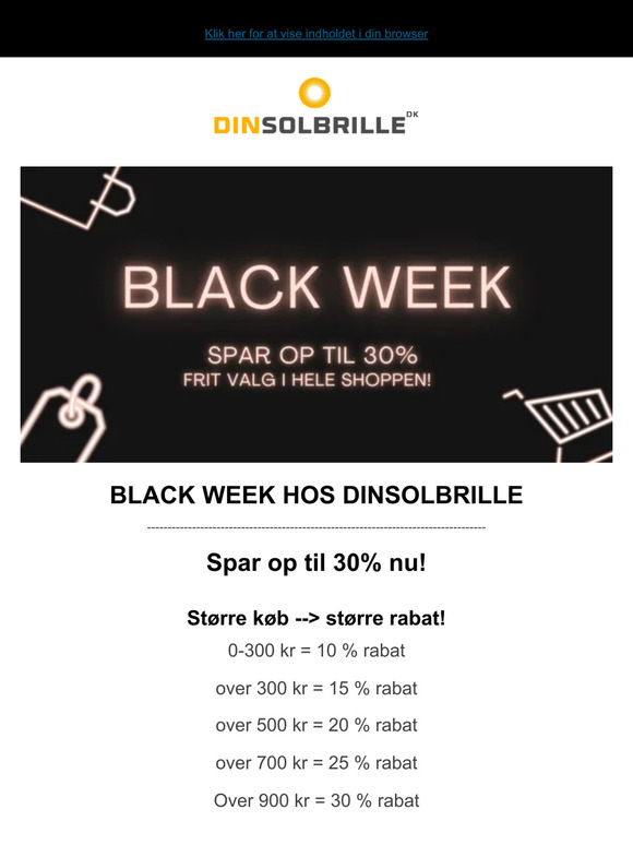 Op til 30% rabat på alt