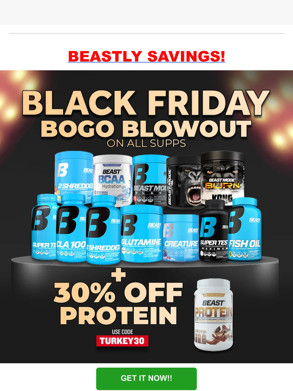 🔊 BLACK FRIDAY BOGO BLOWOUT on All Supps!