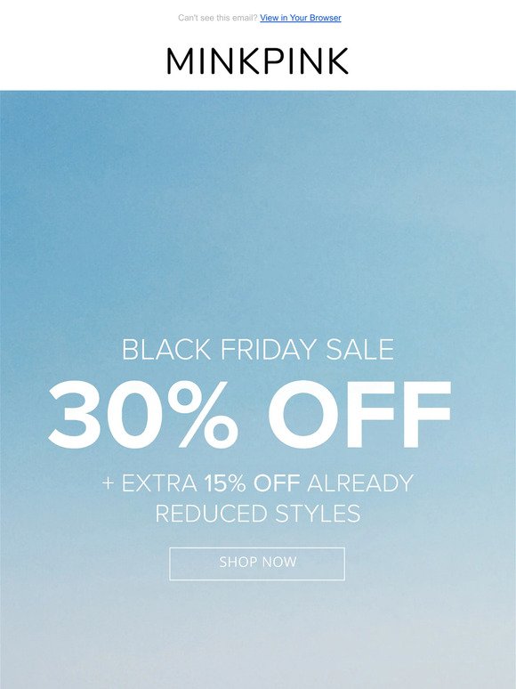Black Friday is here | 30% Off