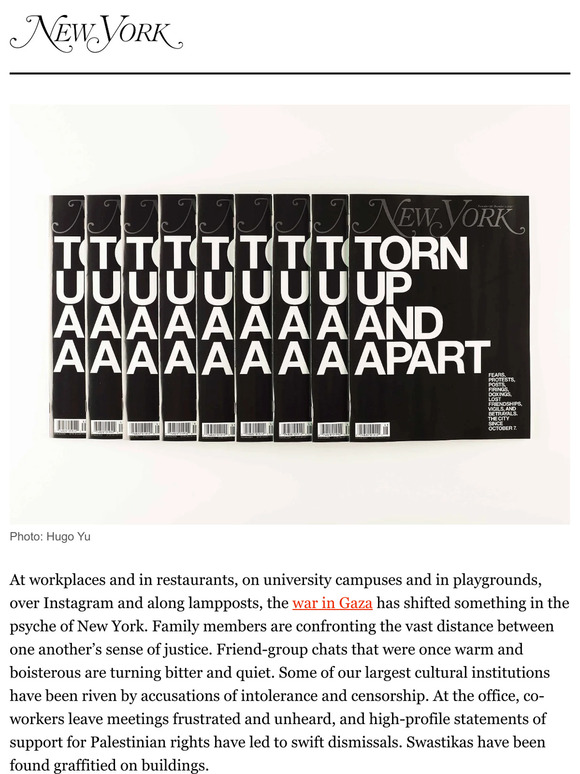 On the Cover: The War and New York