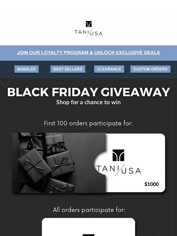 Black Friday Giveaway: Shop To Win $500