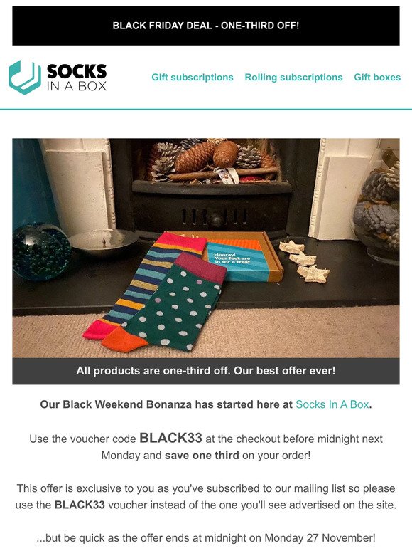 33% Black Friday Discount... What A Deal! Use Voucher BLACK33