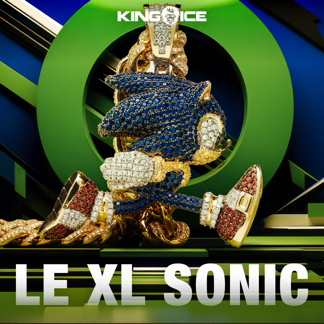 Gold store Sonic chain + pendant limited edition King Ice