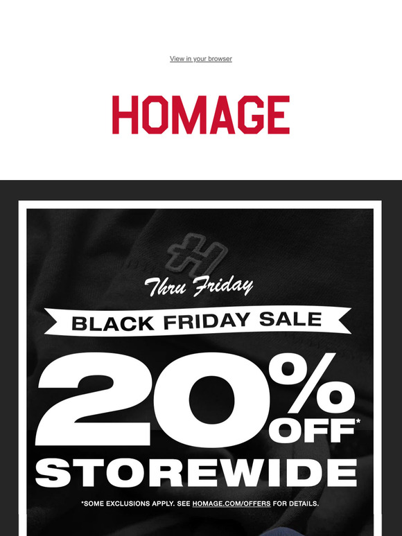 20% OFF STOREWIDE ⚫⚫