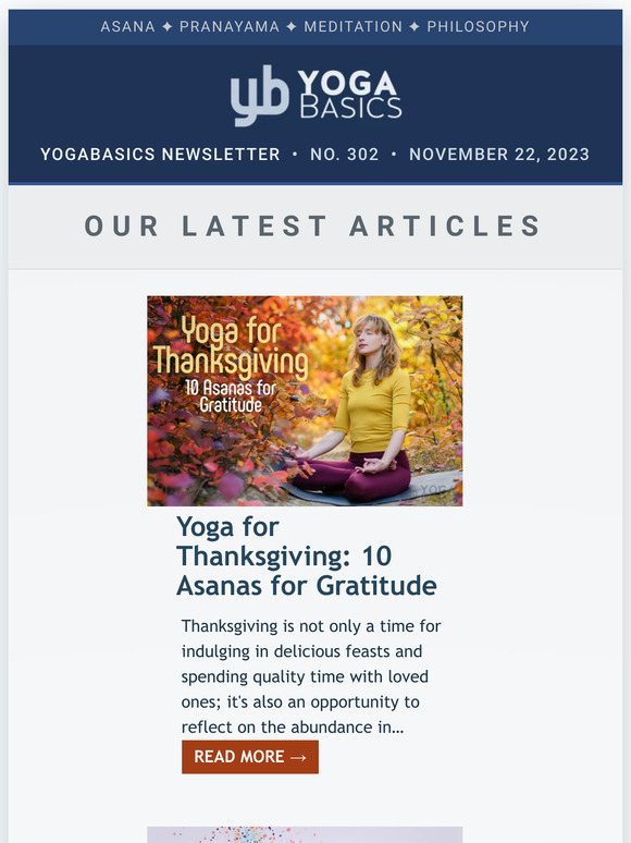 Yoga Basics News #302 • November 22, 2023