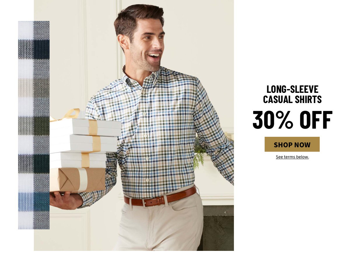 Long-Sleeve Casual Shirts 30% off Shop Now See terms below.