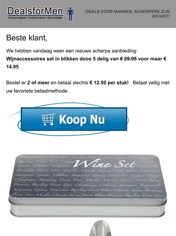 Dagaanbieding van DealsforMen
