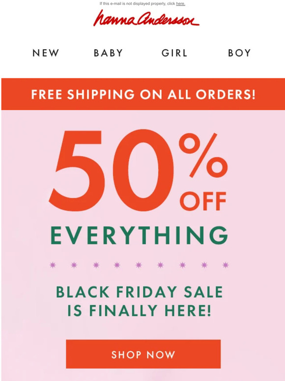Hanna Andersson Email Newsletters Shop Sales, Discounts, and Coupon Codes